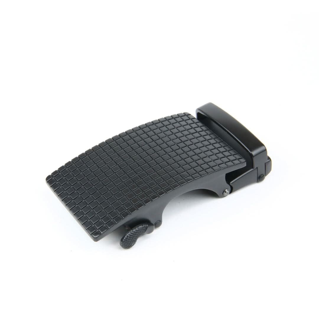 Patch Black Ratchet Belt Buckle - Sleek Zinc Alloy Design