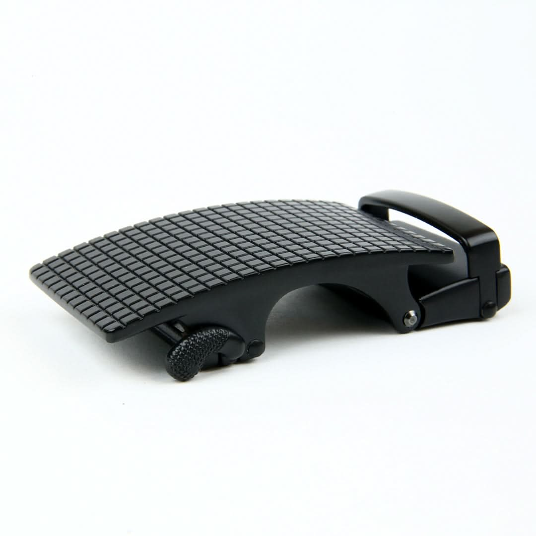 Patch Black Ratchet Belt Buckle - Sleek Zinc Alloy Design