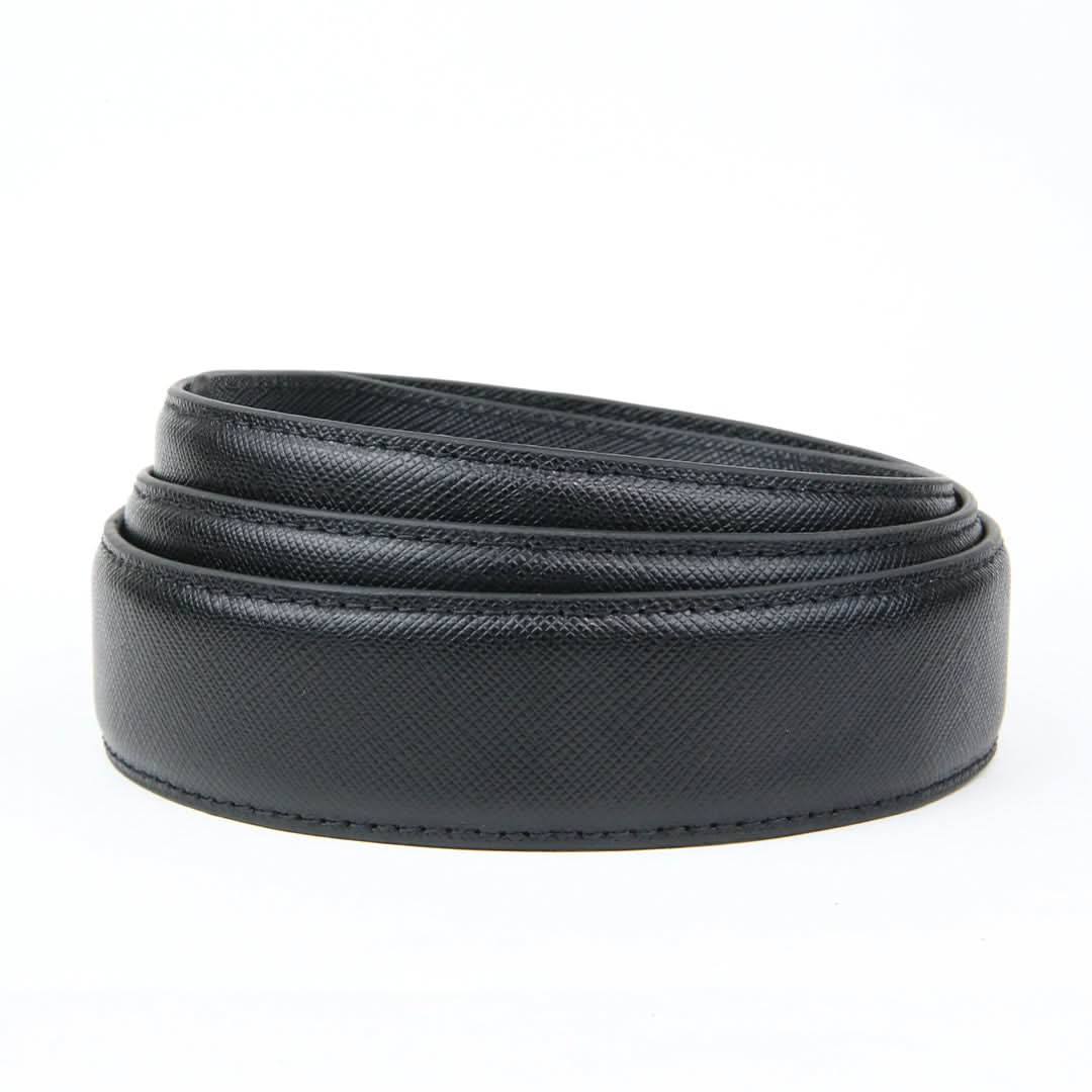 A close-up of a black leather ratchet belt strap featuring a textured pattern.

belt without holes, ratchet belt strap, leather straps, ratchet belt strap only, adjustable strap, belt strap without holes, belt strap without buckle, micro adjustable belt strap	